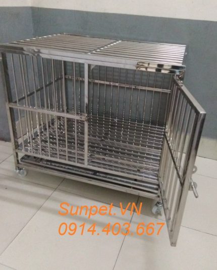 chuồng chó inox T10