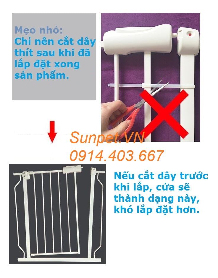 cửa chắn chó mèo Umoo không cần khoan đục