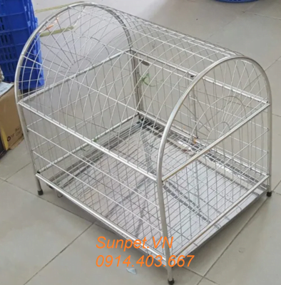 Lồng chó mèo inox giá rẻ lồng chó inox, chuồng chó mèo inox giá rẻ