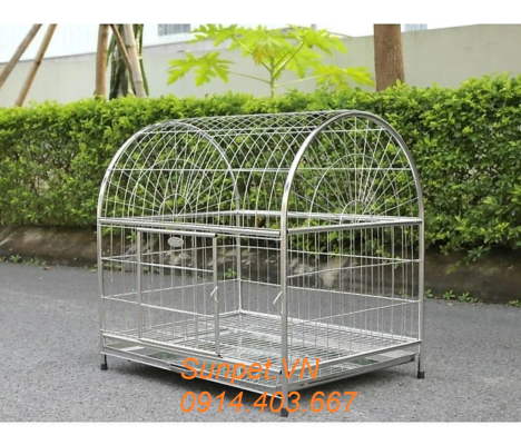 Lồng chó mèo inox giá rẻ lồng chó inox, chuồng chó mèo inox giá rẻ
