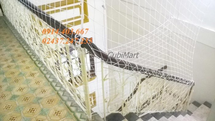 Lưới cầu thang trường mầm non sợi bông (mút, xốp) an toàn giá rẻ