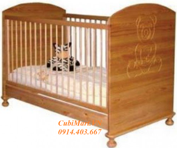 Giường cũi trẻ em Teddy dùng cho bé từ sơ sinh đến 9 tuổi, dễ lắp ghép chuyển đổi công năng