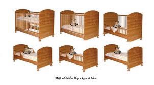 Giường cũi trẻ em Teddy dùng cho bé từ sơ sinh đến 9 tuổi, dễ lắp ghép chuyển đổi công năng