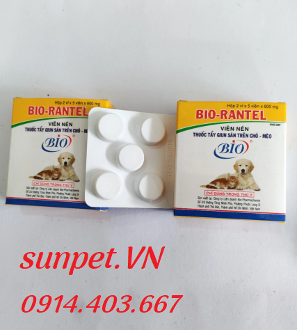 Thuốc tẩy giun cho chó mèo Bio Rantel thuốc tẩy sán giun cho chó mèo Đà Nẵng, Thuốc tẩy giun cho chó mèo Bio Rantel